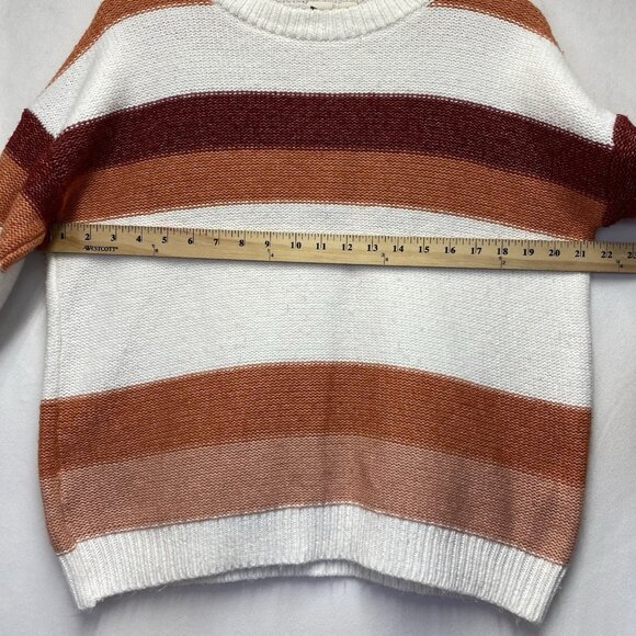 ROXY Real Groove Knit Striped Crew-Neck Pullover Sweater Women XL Multicolor - Picture 5 of 16